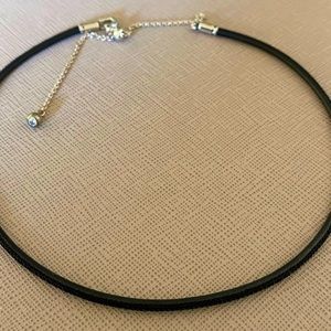 🖤Retired Pandora Black Leather Choker Necklace